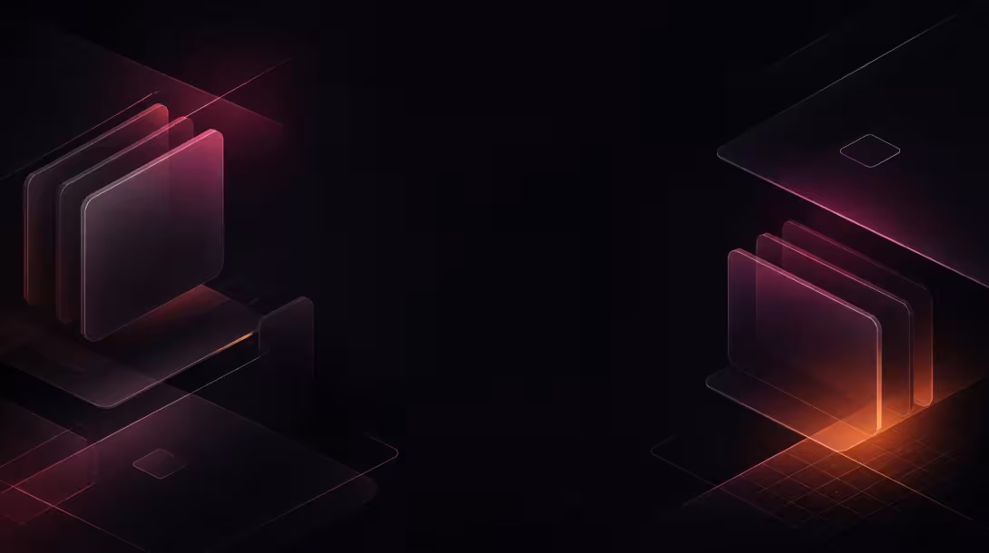 Abstract 3D illustration of translucent glass panels, representing pricing plans